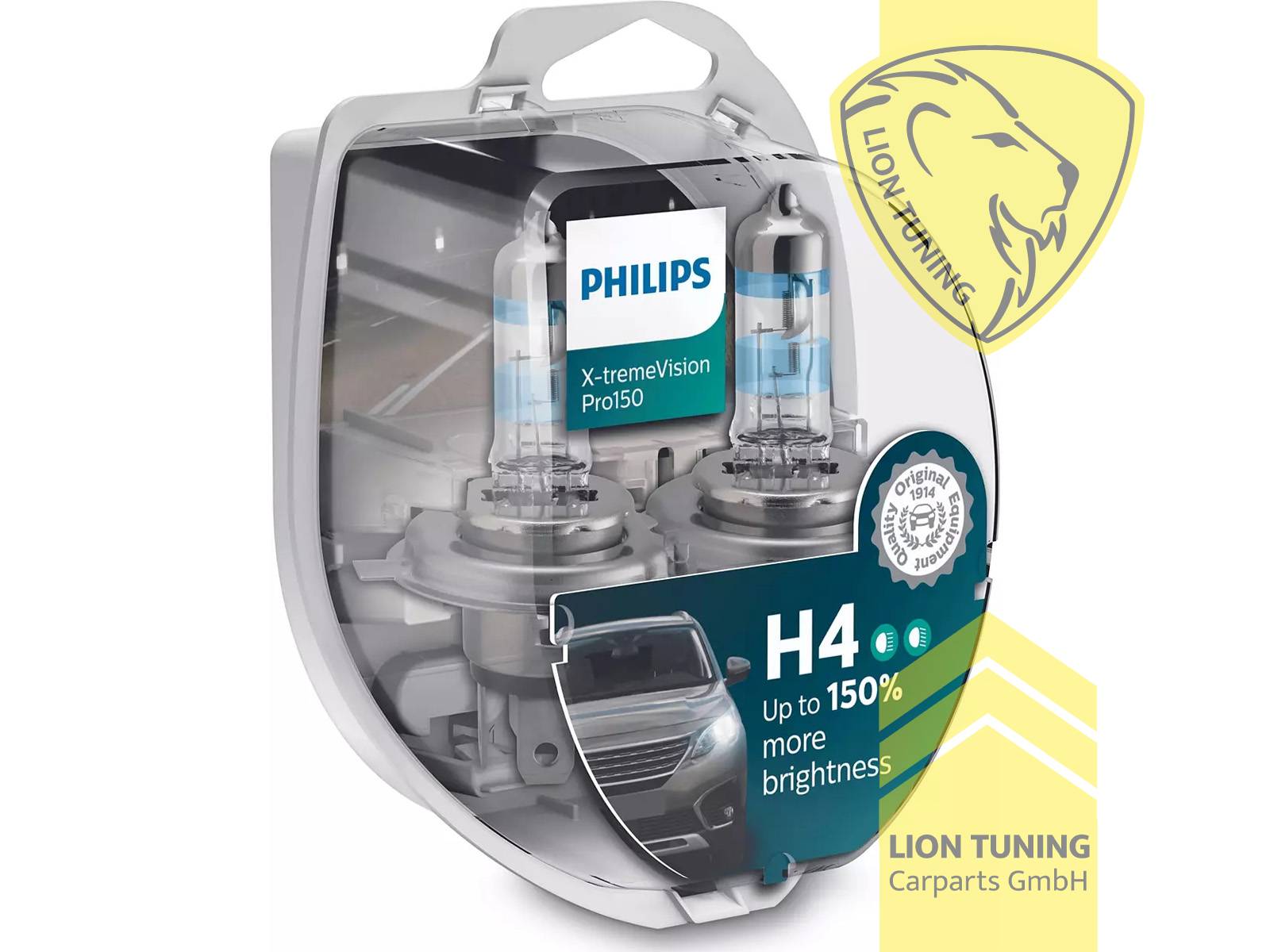 Halogen, 3400K, H4, 60W, Scheinwerfer, 12 V, Eintragungsfrei / mit E-Prüfzeichen