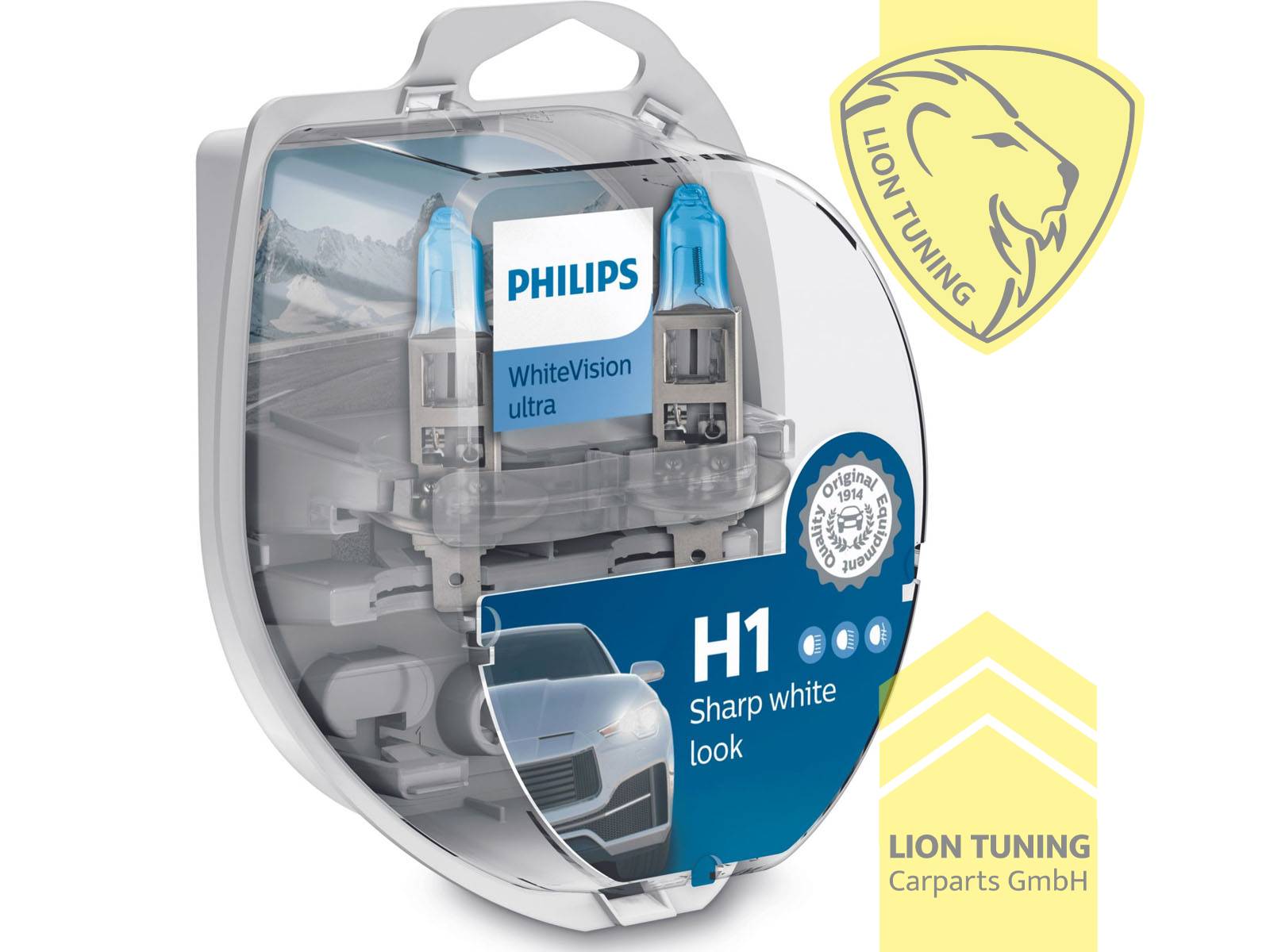 Halogen, 3700K, H1, 55W, Scheinwerfer, 12 V, Eintragungsfrei / mit E-Prüfzeichen