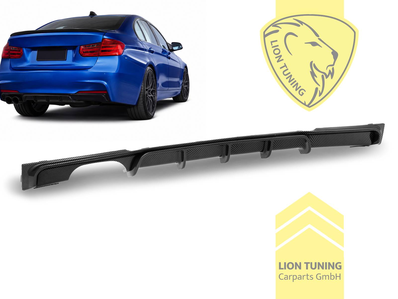 links, carbon Optik, passend für unsere Artikelnummer 10692, 10687, 10685, 11767, auch passend für die original F30 / F31 M-Paket Stoßstange, PP Kunststoff, Eintragungsfrei / keine Eintragung nötig