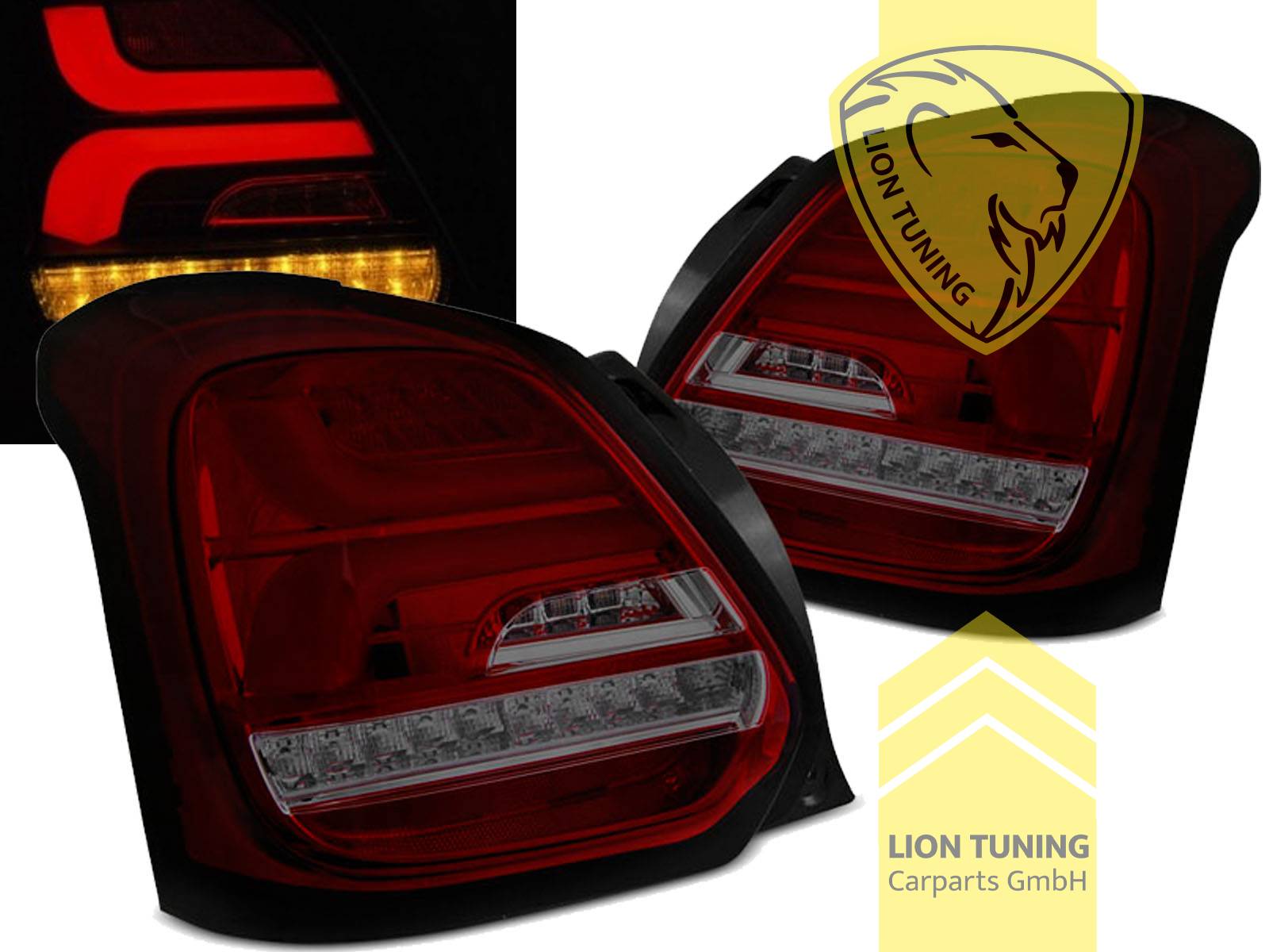 dynamischer LED Blinker, LED, rot, schwarz, nur für Fahrzeuge mit werksseitig verbauten LED Rückleuchten, Eintragungsfrei / mit E-Prüfzeichen