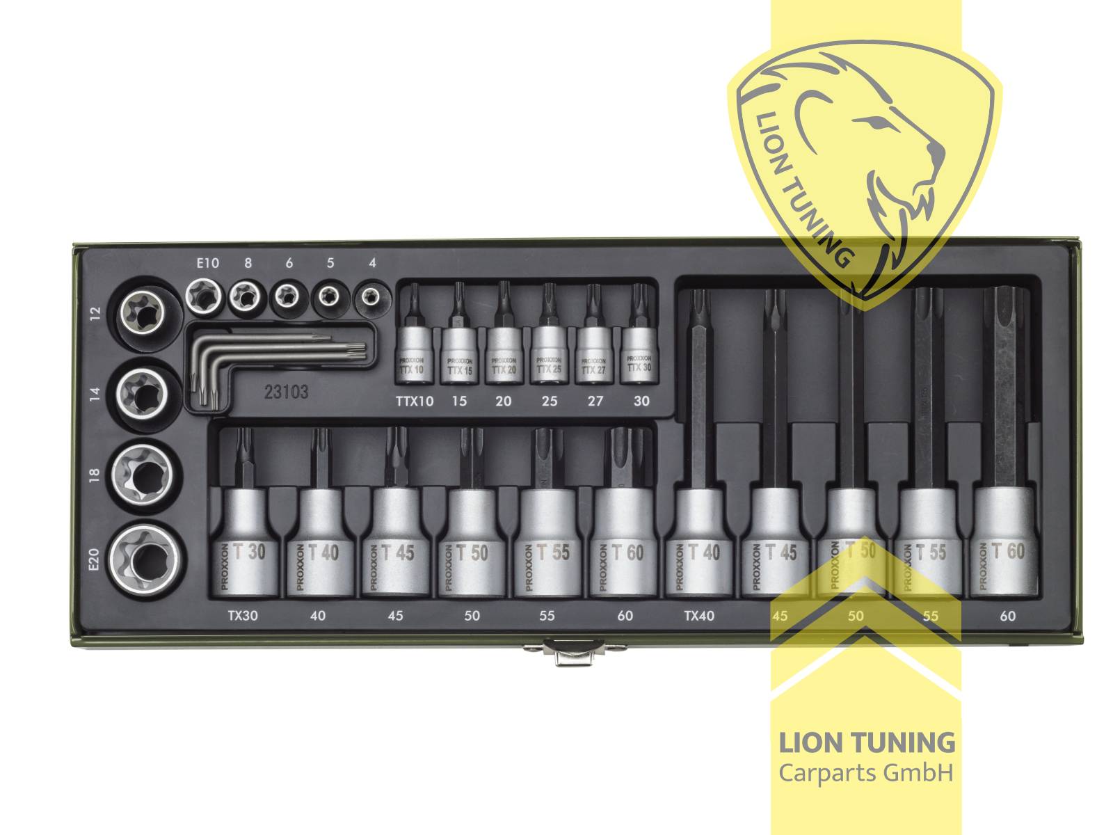 für 1/2 Zoll Vierkantantrieb (12,5 mm), für 1/4 Zoll Vierkantantrieb (6,3 mm), silber, 1/2 Zoll, 1/4 Zoll, Proxxon, Chrom-Vanadium-Stahl