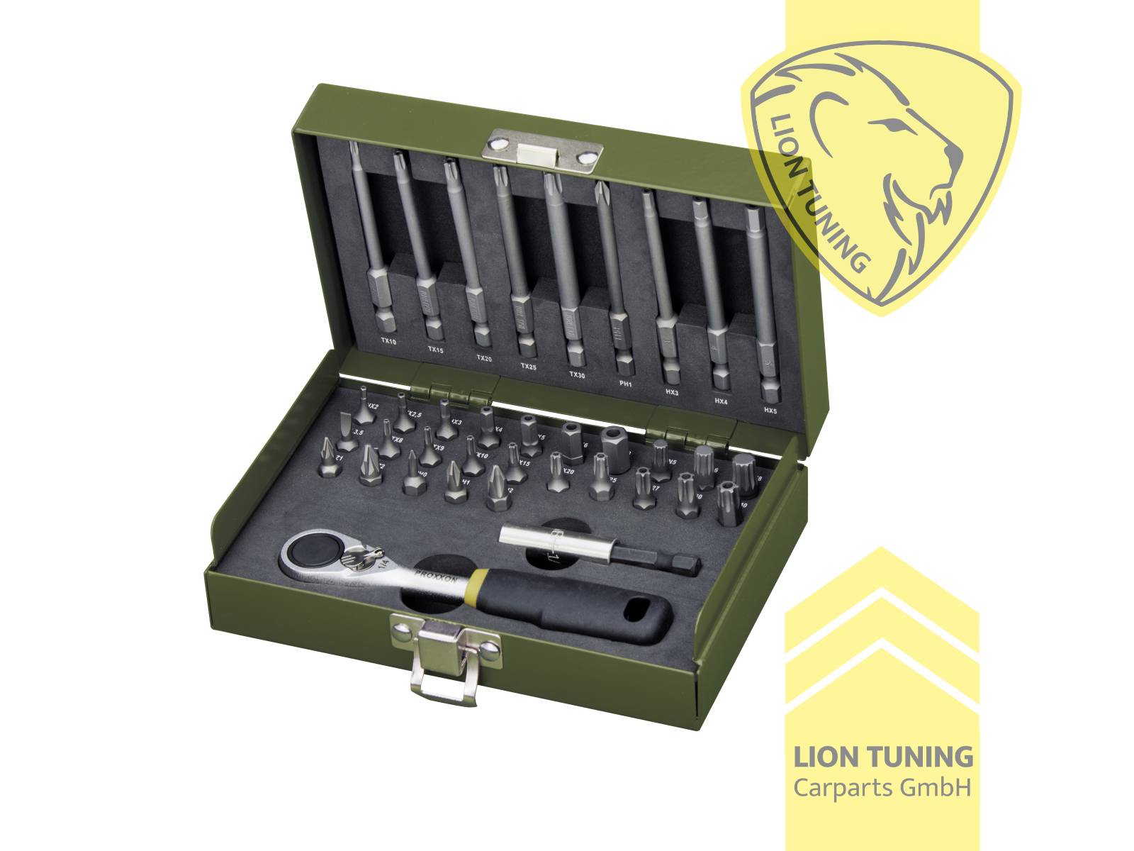 für 1/4 Zoll Vierkantantrieb (6,3 mm), silber, 1/4 Zoll, Proxxon, Chrom-Vanadium-Stahl