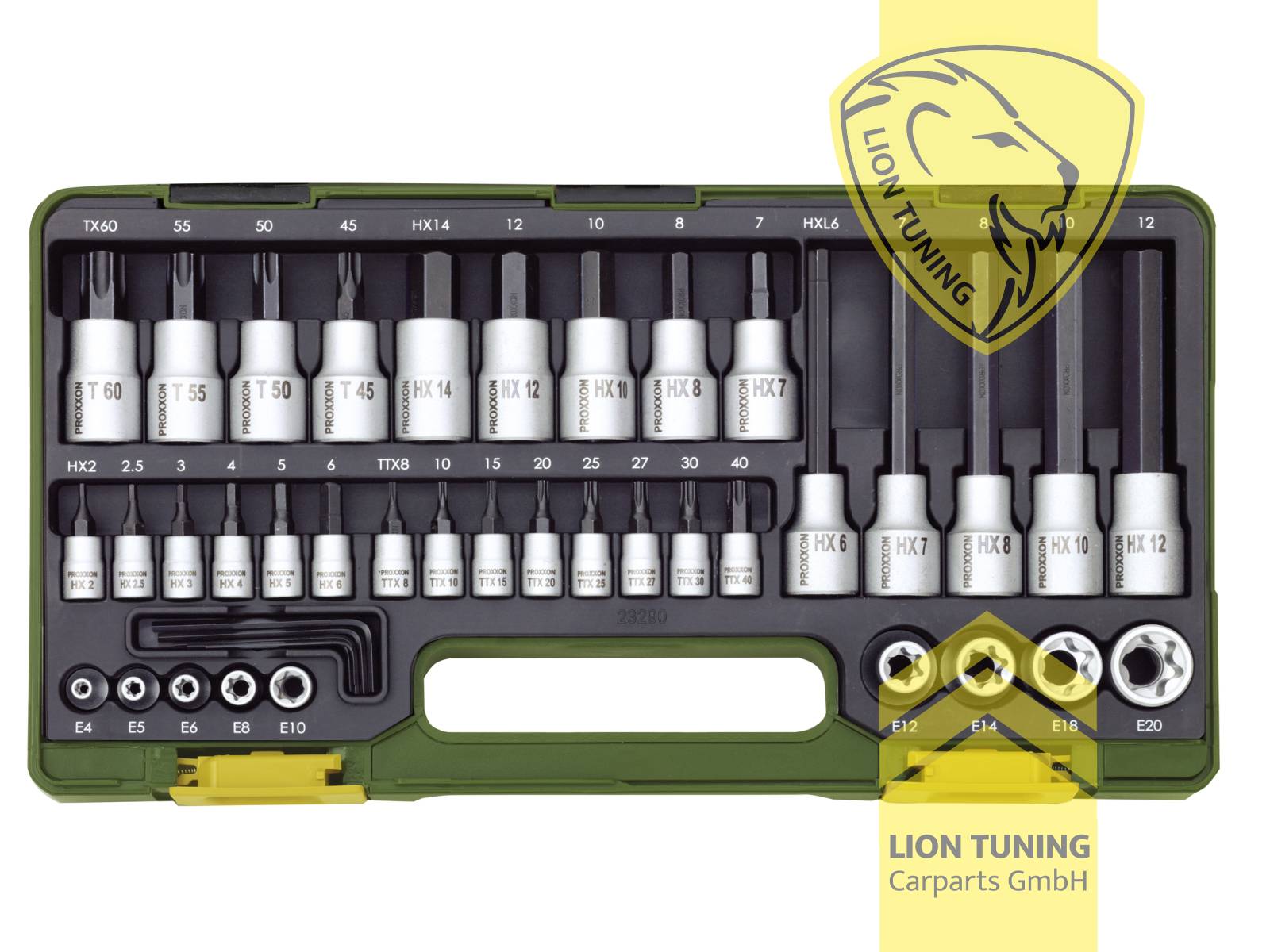 für 1/2 Zoll Vierkantantrieb (12,5 mm), für 1/4 Zoll Vierkantantrieb (6,3 mm), silber, 1/2 Zoll, 1/4 Zoll, Proxxon, Chrom-Vanadium-Stahl