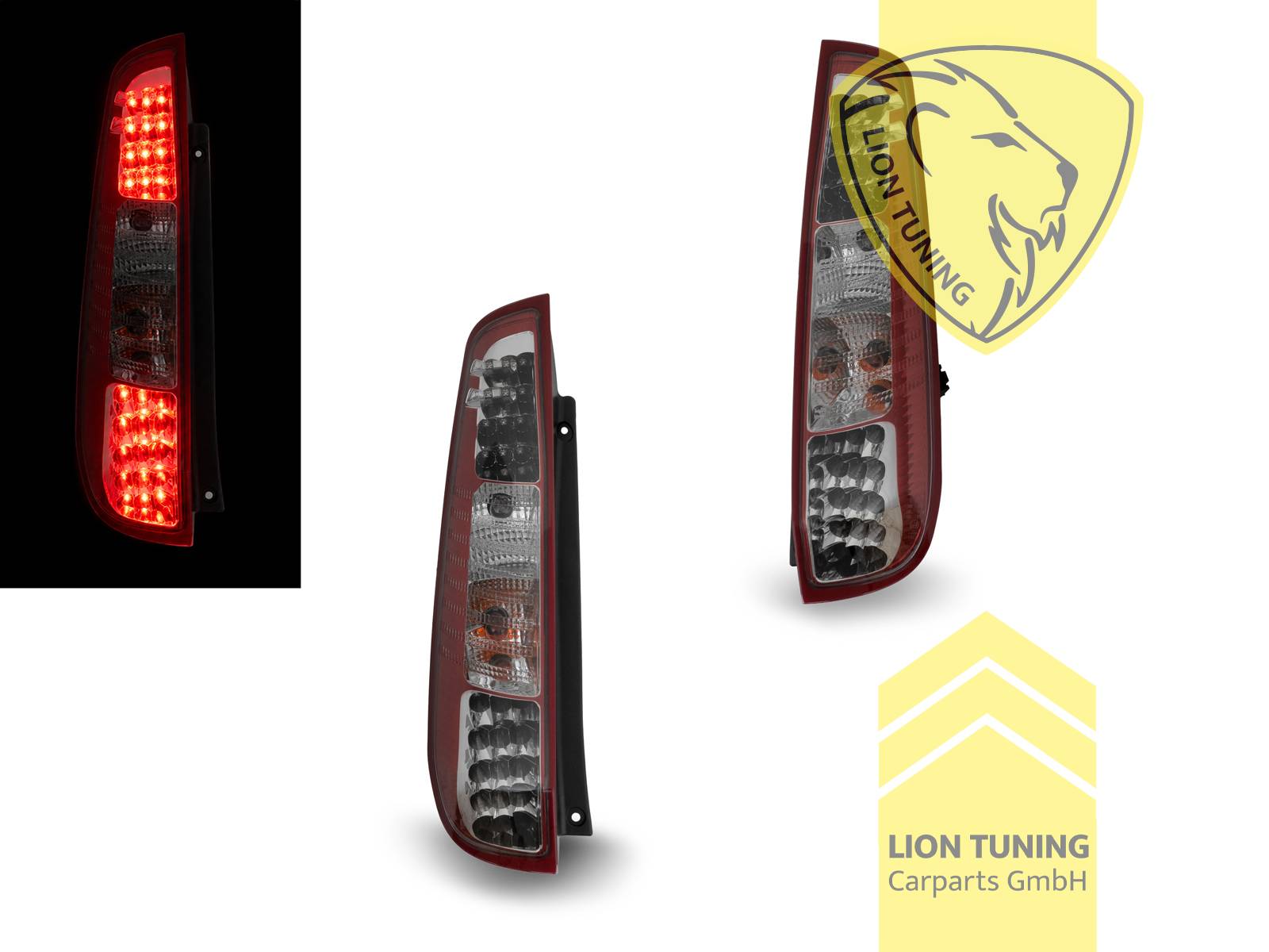 LED, rot, weiss, nur passend für 3-Türer, Blinkerbirnen BAU15S, Eintragungsfrei / mit E-Prüfzeichen
