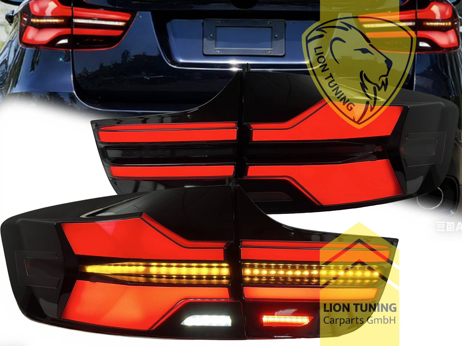 LED, dynamischer LED Blinker, schwarz, Eintragungsfrei / mit E-Prüfzeichen