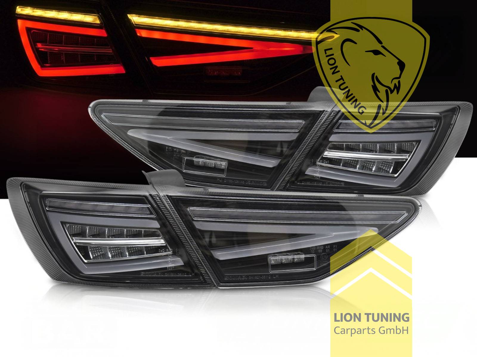 LED, mit LED Blinker, dynamischer LED Blinker, schwarz, Nur passend bei Fahrzeugen mit original LED Rückleuchten, Eintragungsfrei / mit E-Prüfzeichen