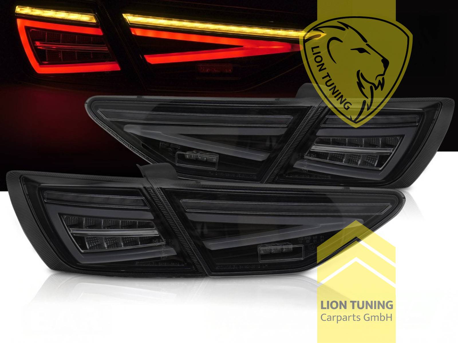LED, mit LED Blinker, dynamischer LED Blinker, schwarz, smoke, Nur passend bei Fahrzeugen mit original LED Rückleuchten, Eintragungsfrei / mit E-Prüfzeichen