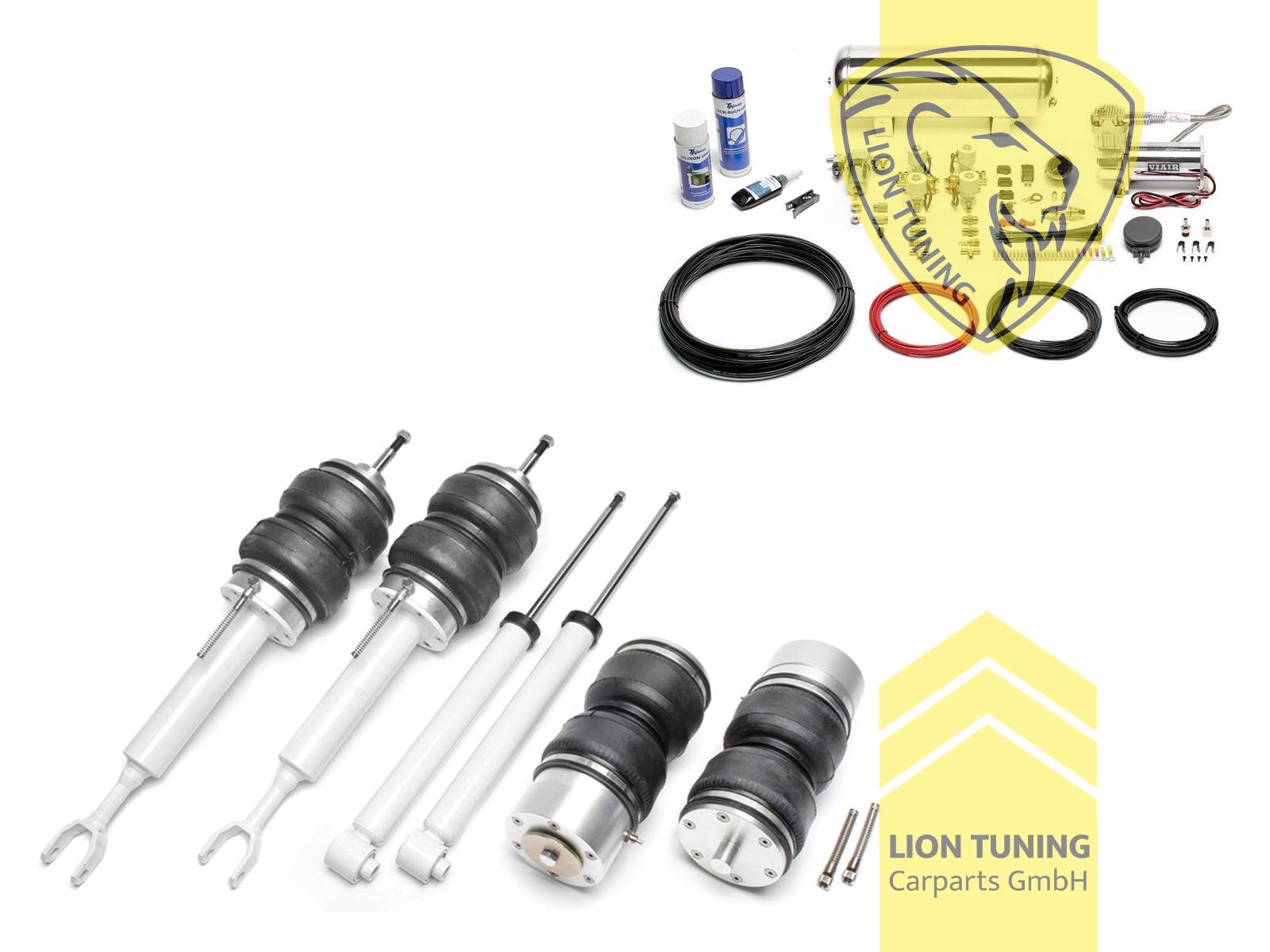 nur für Fahrzeuge mit Allrad, 11,5L Tank chrom / ViAir Kompressor chrom, fest, weiss, nicht passend für RS Modelle, Stahl verzinkt, Eintragungspflichtig / Teilegutachten wird nach Kauf spezifisch ausgestellt