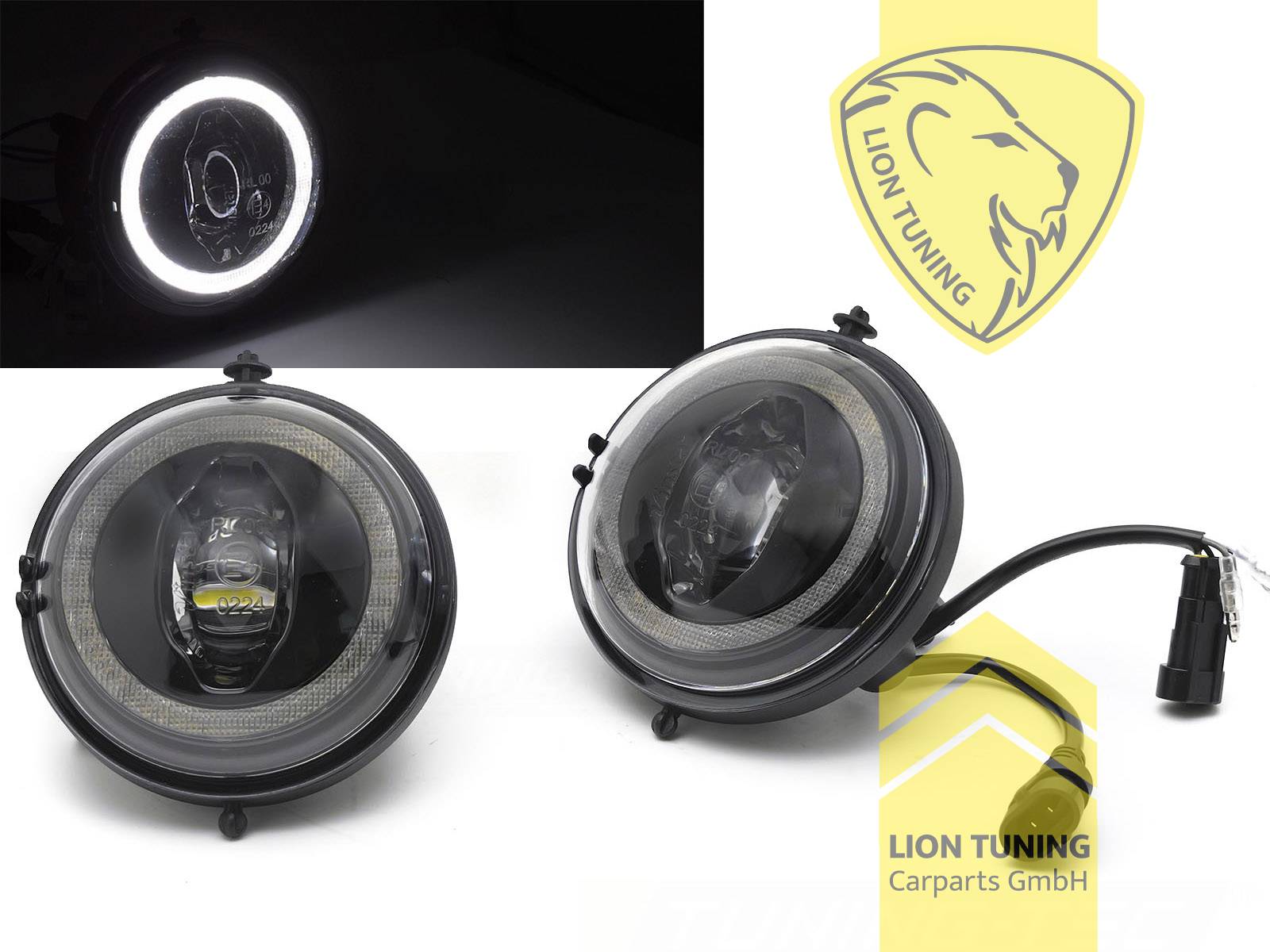 LED, schwarz, Eintragungsfrei / mit E-Prüfzeichen, Eintragungsfrei / mit R87 Zulassung als Tagfahrlicht