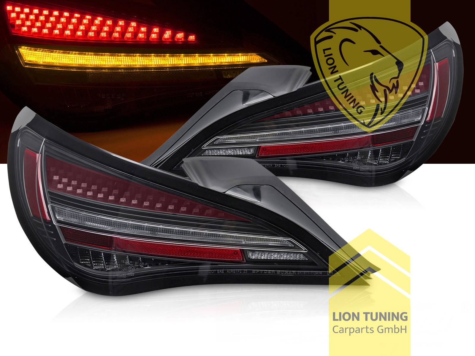 LED, dynamischer LED Blinker, schwarz, nur passend bei Fahrzeugen mit Original Halogen Rückleuchten, Eintragungsfrei / mit E-Prüfzeichen