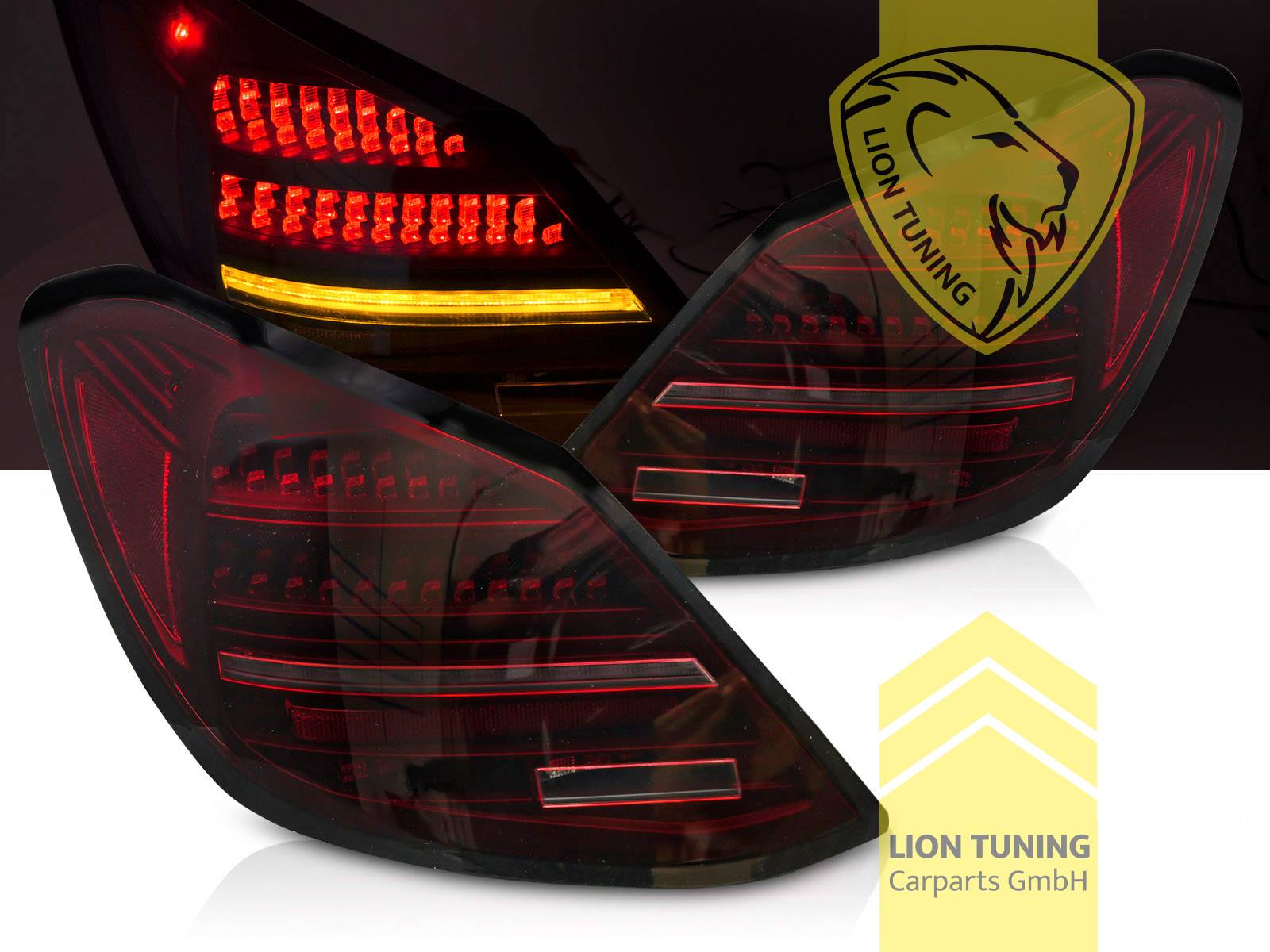 LED, mit LED Blinker, dynamischer LED Blinker, rot, nur passend bei Fahrzeugen mit Original Halogen Rückleuchten, Eintragungsfrei / mit E-Prüfzeichen
