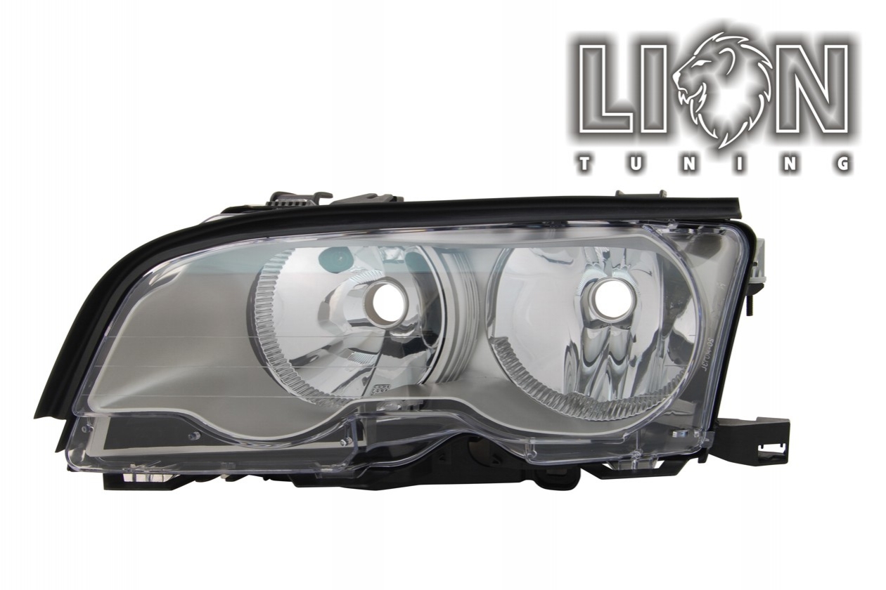 Liontuning - Tuningartikel für Ihr Auto  Lion Tuning Carparts GmbH  Scheinwerfer BMW 3er E46 Coupe Cabrio links Fahrerseite Titanium