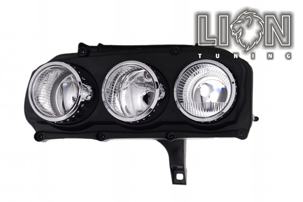 Halogen, Abblendlicht H7 / Fernlicht H7, elektrisch verstellbar - Stellmotor integriert, inkl. Verschlusskappe und Lampenträger, ohne Leuchtmittel, Standard Ausführung, Eintragungsfrei / mit E-Prüfzeichen