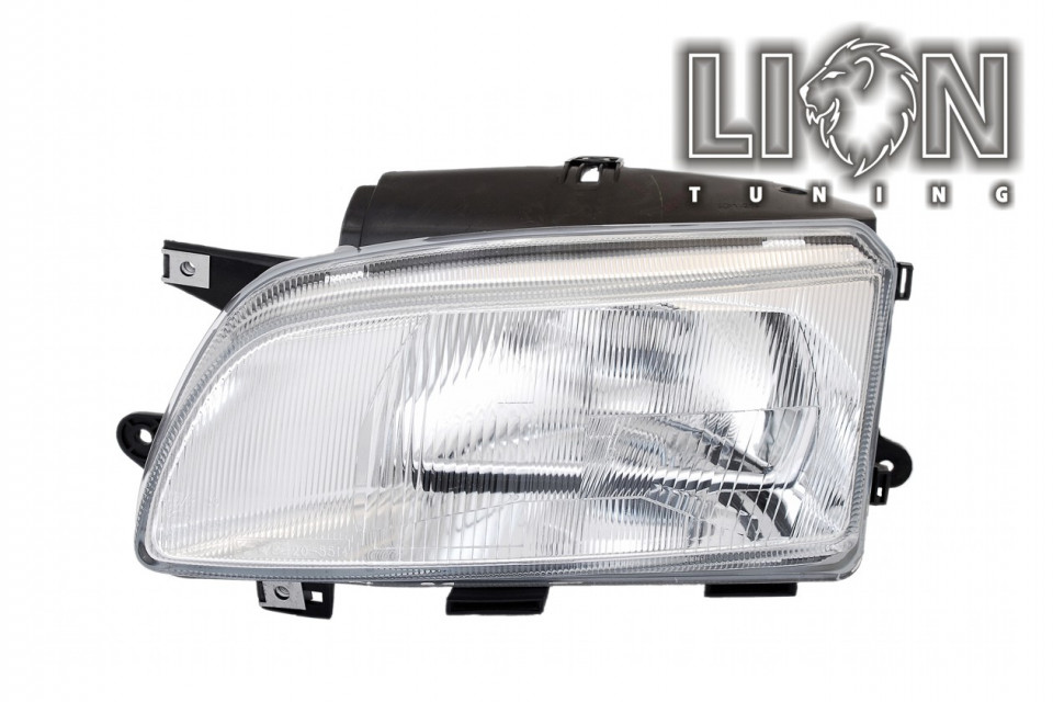 Halogen, Abblendlicht und Fernlicht H4, elektrisch verstellbar - Stellmotor wird vom Original übernommen, inkl. Verschlusskappe und Lampenträger, ohne Leuchtmittel, Standard Ausführung, Eintragungsfrei / mit E-Prüfzeichen