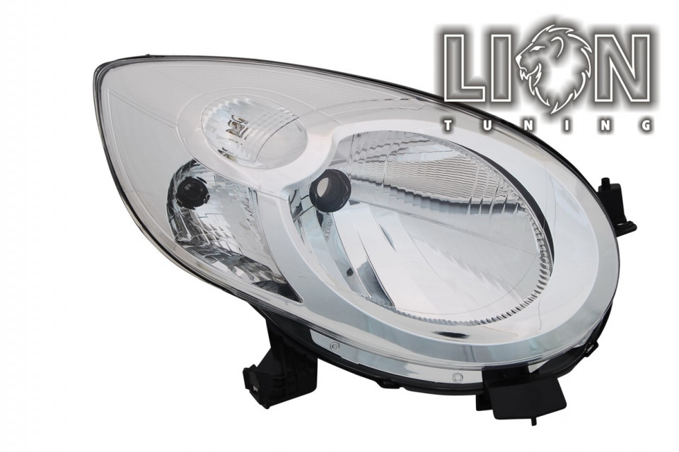 Halogen, Abblendlicht und Fernlicht H4, elektrisch verstellbar - Stellmotor wird vom Original übernommen, inkl. Verschlusskappe und Lampenträger, ohne Leuchtmittel, Standard Ausführung, Eintragungsfrei / mit E-Prüfzeichen