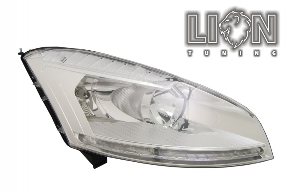 Halogen, Abblendlicht H7 / Fernlicht H1, elektrisch verstellbar - Stellmotor integriert, inkl. Verschlusskappe und Lampenträger, ohne Leuchtmittel, Eintragungsfrei / mit E-Prüfzeichen