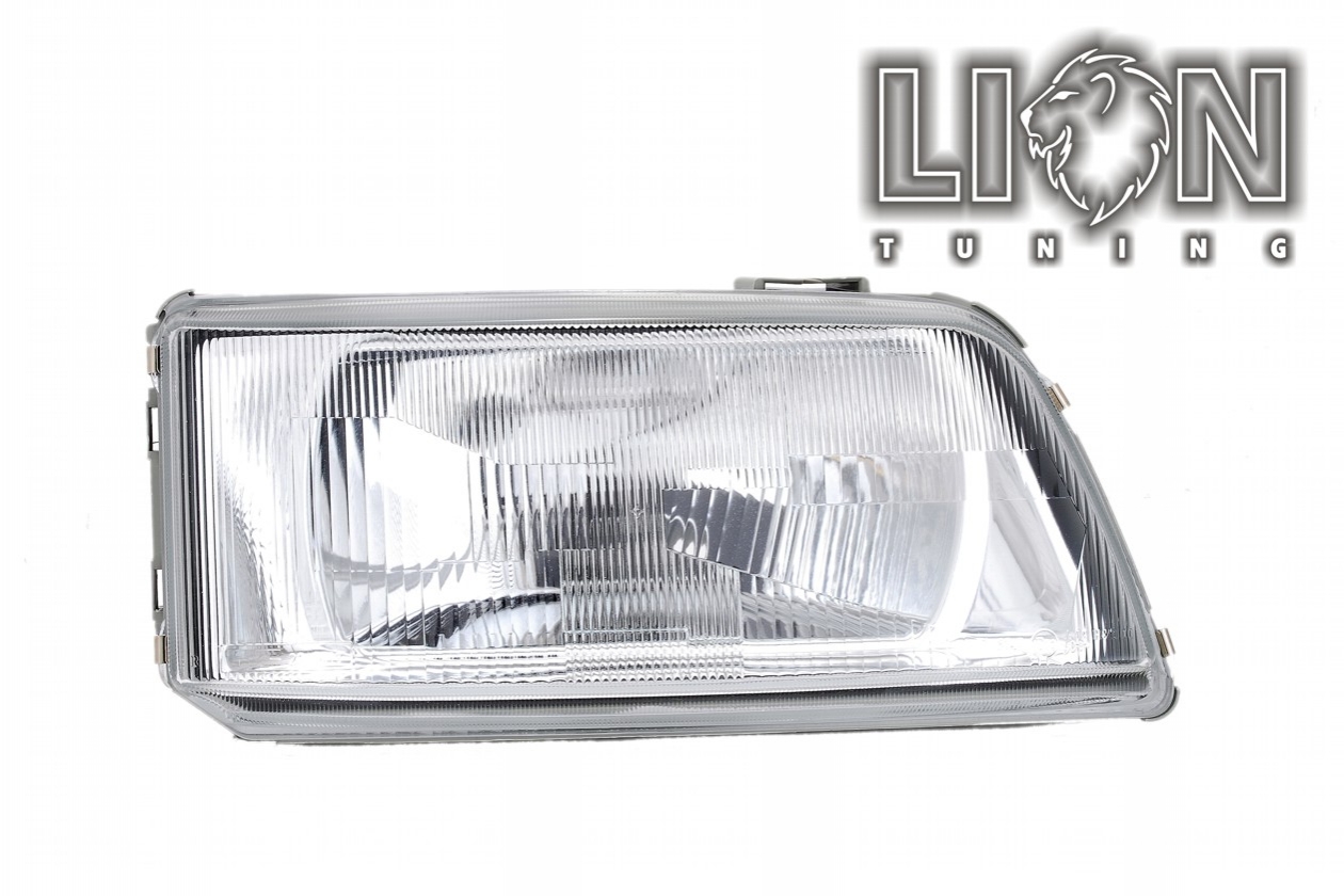 Halogen, Abblendlicht und Fernlicht H4, Hydraulisch, inkl. Verschlusskappe und Lampenträger, ohne Leuchtmittel, Standard Ausführung, Eintragungsfrei / mit E-Prüfzeichen