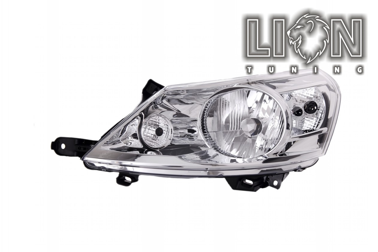 Halogen, Abblendlicht und Fernlicht H4, elektrisch verstellbar - Stellmotor integriert, inkl. Verschlusskappe und Lampenträger, ohne Leuchtmittel, Standard Ausführung, Eintragungsfrei / mit E-Prüfzeichen