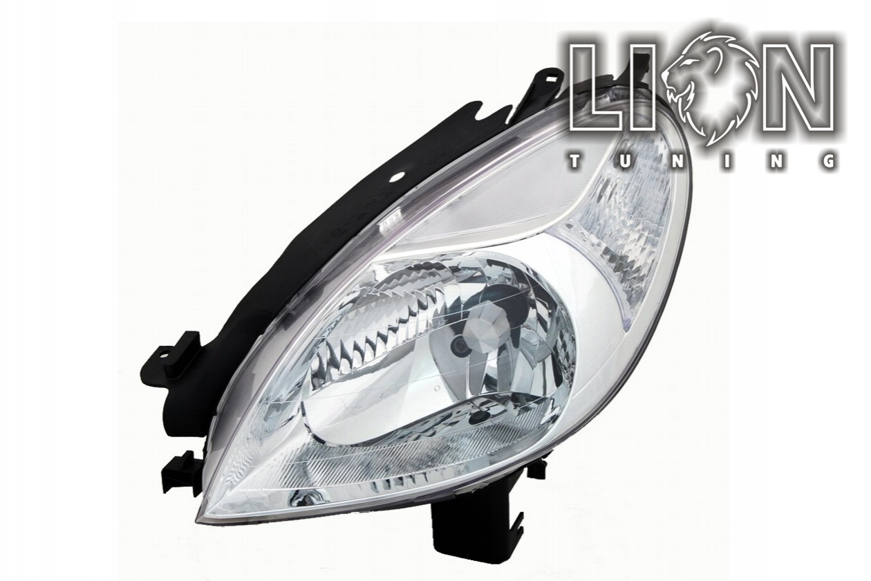 Halogen, Abblendlicht und Fernlicht H4, elektrisch verstellbar - Stellmotor wird vom Original übernommen, inkl. Verschlusskappe und Lampenträger, ohne Leuchtmittel, Standard Ausführung, Eintragungsfrei / mit E-Prüfzeichen