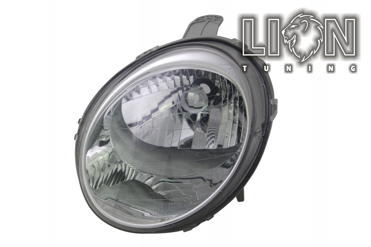 Halogen, Abblendlicht und Fernlicht H4, elektrisch verstellbar - Stellmotor integriert, inkl. Verschlusskappe und Lampenträger, ohne Leuchtmittel, Standard Ausführung, Eintragungsfrei / mit E-Prüfzeichen