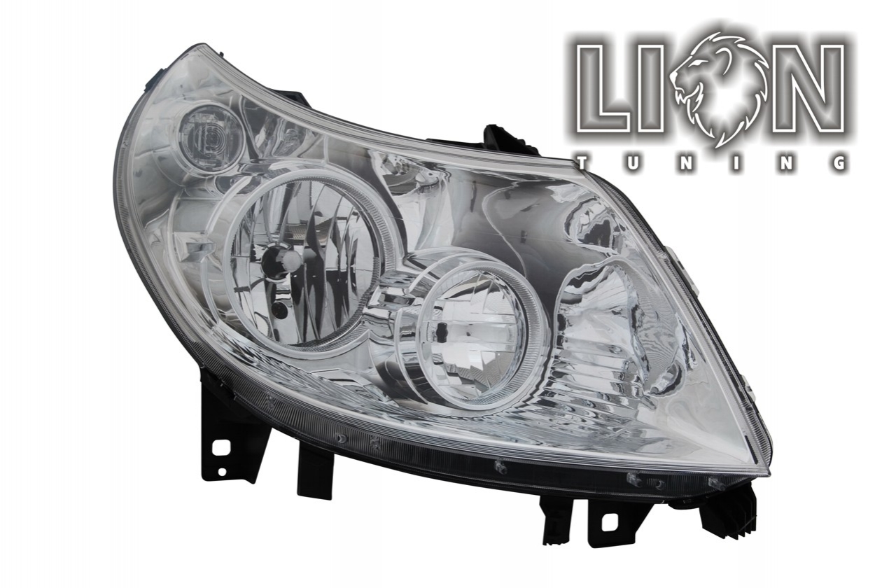 Halogen, Abblendlicht H7 / Fernlicht H1, elektrisch verstellbar - Stellmotor integriert, inkl. Verschlusskappe und Lampenträger, ohne Leuchtmittel, Standard Ausführung, Eintragungsfrei / mit E-Prüfzeichen