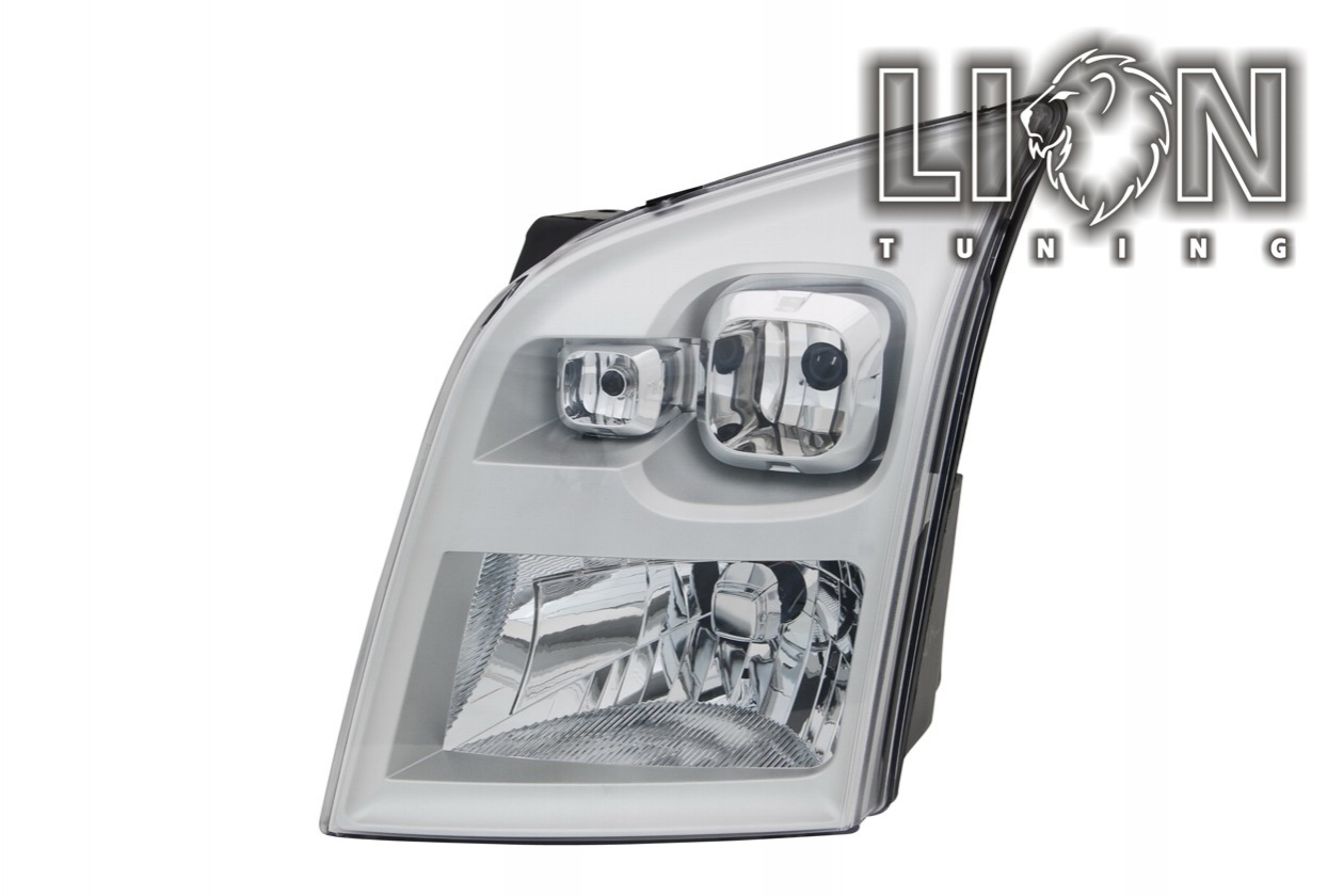 Halogen, Abblendlicht und Fernlicht H4, elektrisch verstellbar - Stellmotor integriert, inkl. Verschlusskappe und Lampenträger, ohne Leuchtmittel, Standard Ausführung, Eintragungsfrei / mit E-Prüfzeichen