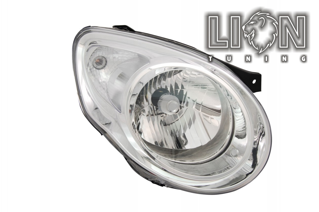 Halogen, Abblendlicht und Fernlicht H4, elektrisch verstellbar - Stellmotor integriert, inkl. Verschlusskappe und Lampenträger, ohne Leuchtmittel, Standard Ausführung, Eintragungsfrei / mit E-Prüfzeichen