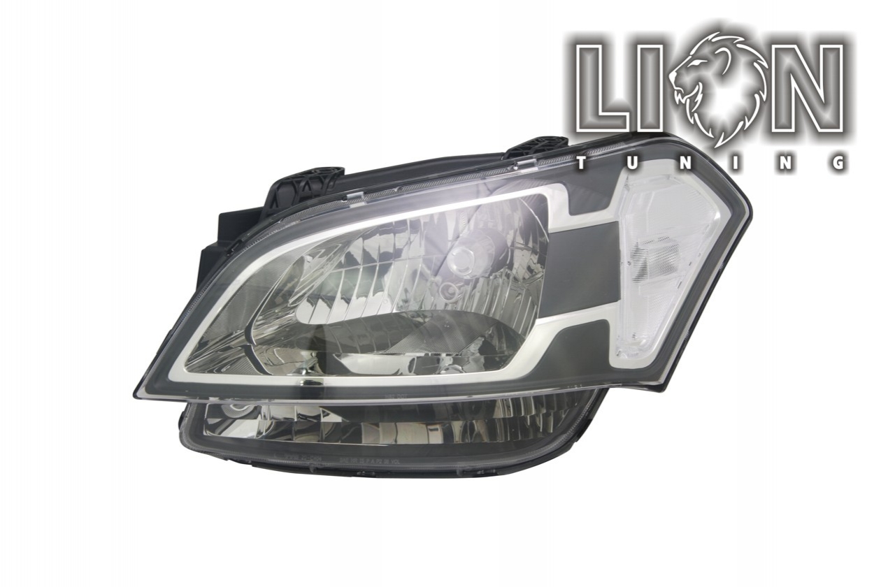 Halogen, Abblendlicht und Fernlicht H4, elektrisch verstellbar - Stellmotor wird vom Original übernommen, inkl. Verschlusskappe und Lampenträger, ohne Leuchtmittel, Standard Ausführung, Eintragungsfrei / mit E-Prüfzeichen