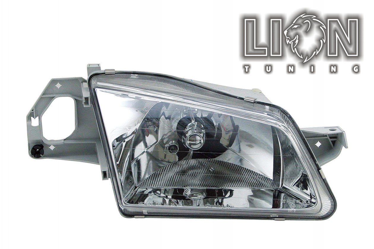 Halogen, Abblendlicht und Fernlicht H4, elektrisch verstellbar - Stellmotor integriert, inkl. Verschlusskappe und Lampenträger (PL), ohne Leuchtmittel, Standard Ausführung, Eintragungsfrei / mit E-Prüfzeichen