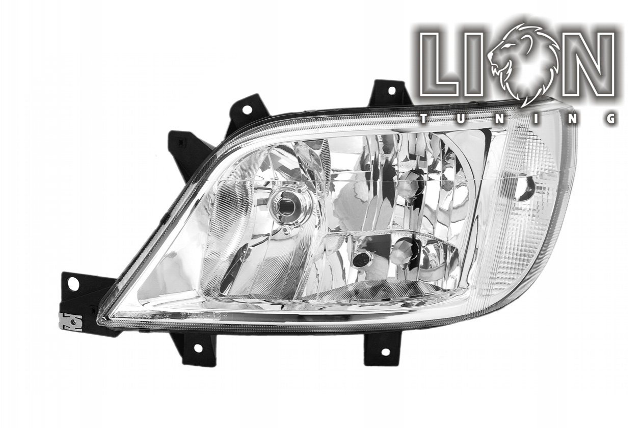 Halogen, mit Nebelscheinwerfer, Abblendlicht H7 / Fernlicht H7 / Nebelscheinwerfer H3, elektrisch verstellbar - Stellmotor wird vom Original übernommen, inkl. Verschlusskappe und Lampenträger, ohne Leuchtmittel, Eintragungsfrei / mit E-Prüfzeichen