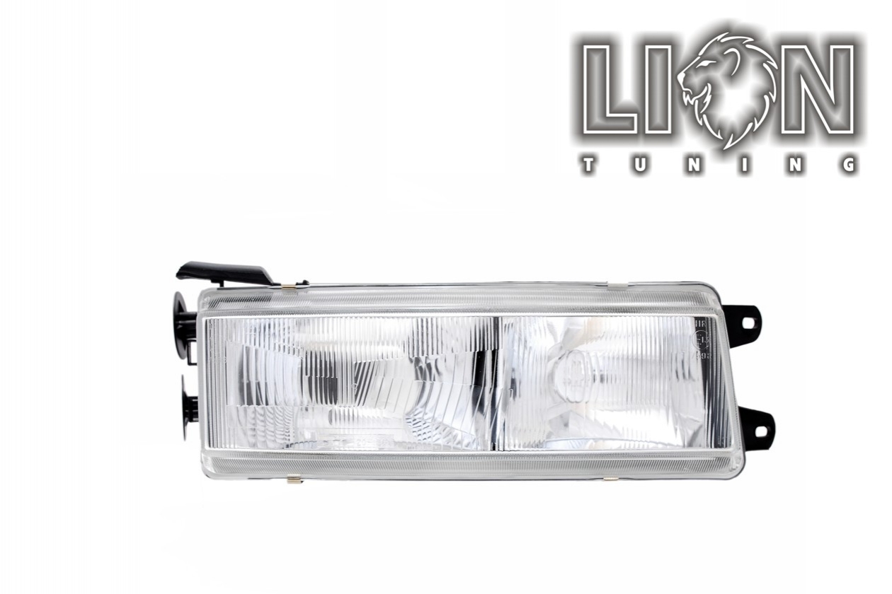 Halogen, mit Nebelscheinwerfer, Abblendlicht und Fernlicht H4 / Nebelscheinwerfer H1, manuell verstellbar, Eintragungsfrei / mit E-Prüfzeichen