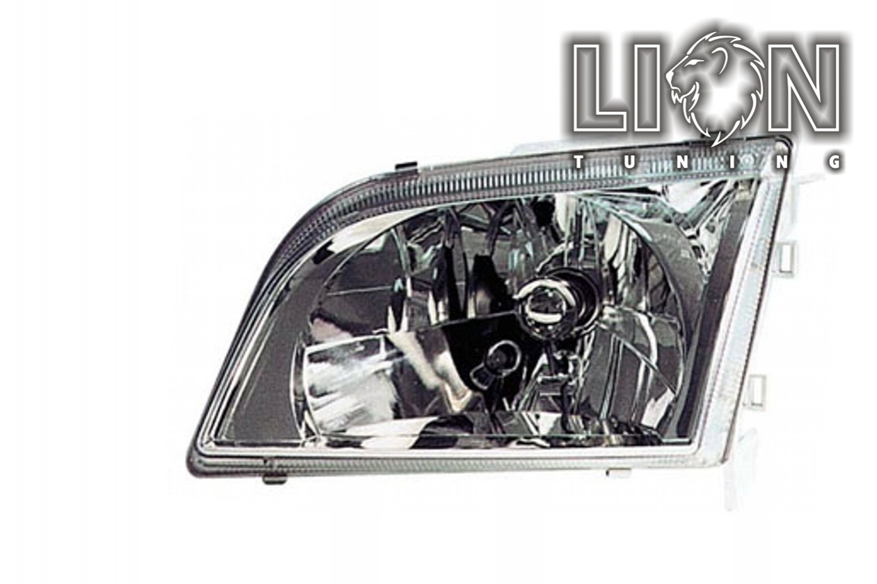 Halogen, Abblendlicht und Fernlicht H4, elektrisch verstellbar - Stellmotor wird vom Original übernommen, inkl. Verschlusskappe und Lampenträger (PL), ohne Leuchtmittel, Eintragungsfrei / mit E-Prüfzeichen