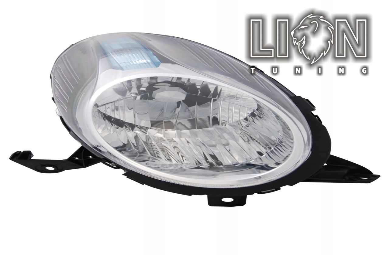 Halogen, Abblendlicht und Fernlicht H4, elektrisch verstellbar - Stellmotor integriert, inkl. Verschlusskappe und Lampenträger, ohne Leuchtmittel, Eintragungsfrei / mit E-Prüfzeichen