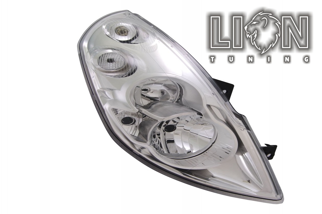 Halogen, für Fahrzeuge mit Kurvenlicht, Abblendlicht H7 / Fernlicht H7 / Kurvenlicht H1, elektrisch verstellbar - Stellmotor wird vom Original übernommen, inkl. Verschlusskappe und Lampenträger, ohne Leuchtmittel, Eintragungsfrei / mit E-Prüfzeichen