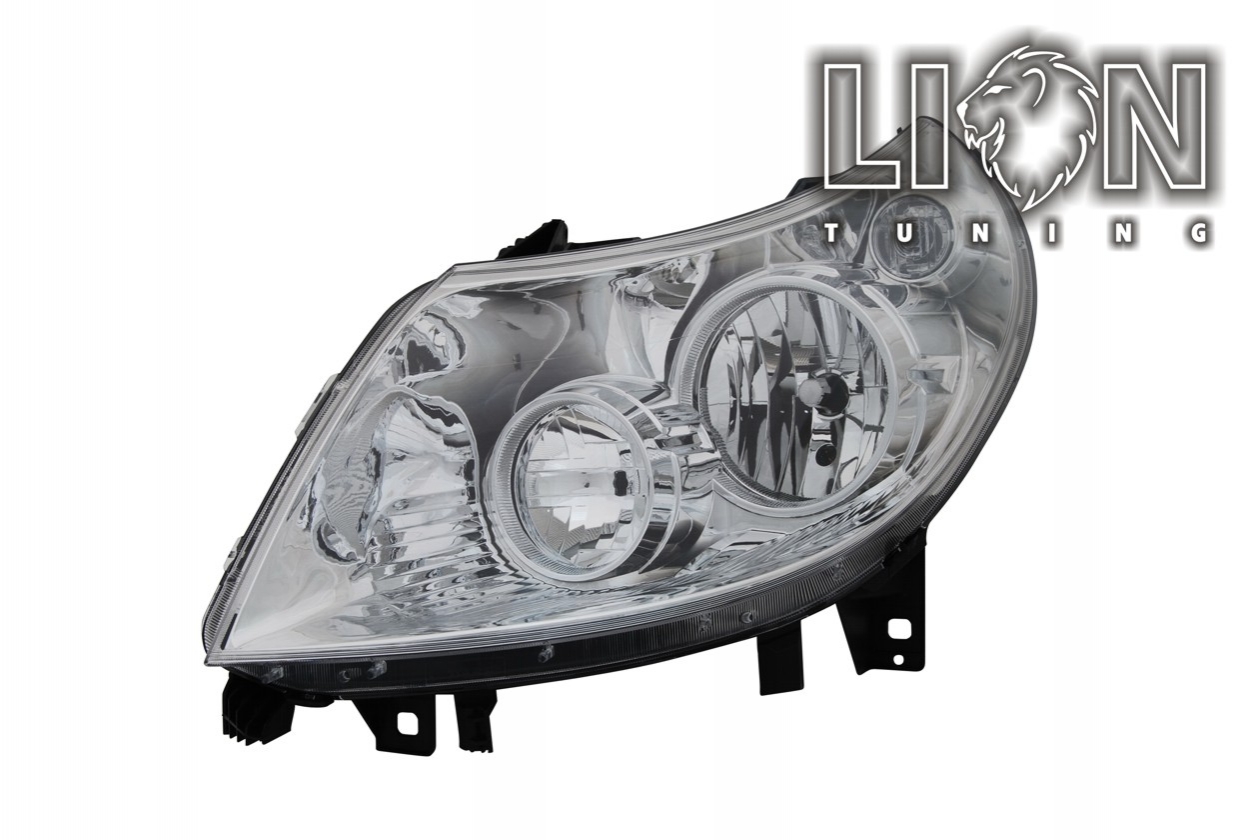 Halogen, Abblendlicht H7 / Fernlicht H1, elektrisch verstellbar - Stellmotor integriert, inkl. Verschlusskappe und Lampenträger, ohne Leuchtmittel, Standard Ausführung, Eintragungsfrei / mit E-Prüfzeichen