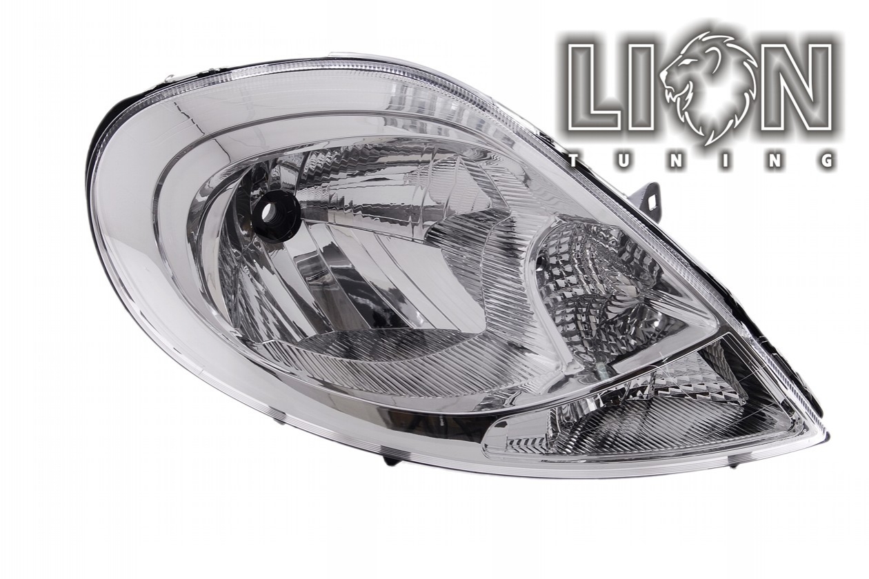 Halogen, Abblendlicht und Fernlicht H4, elektrisch verstellbar - Stellmotor wird vom Original übernommen, inkl. Verschlusskappe und Lampenträger, ohne Leuchtmittel, Eintragungsfrei / mit E-Prüfzeichen