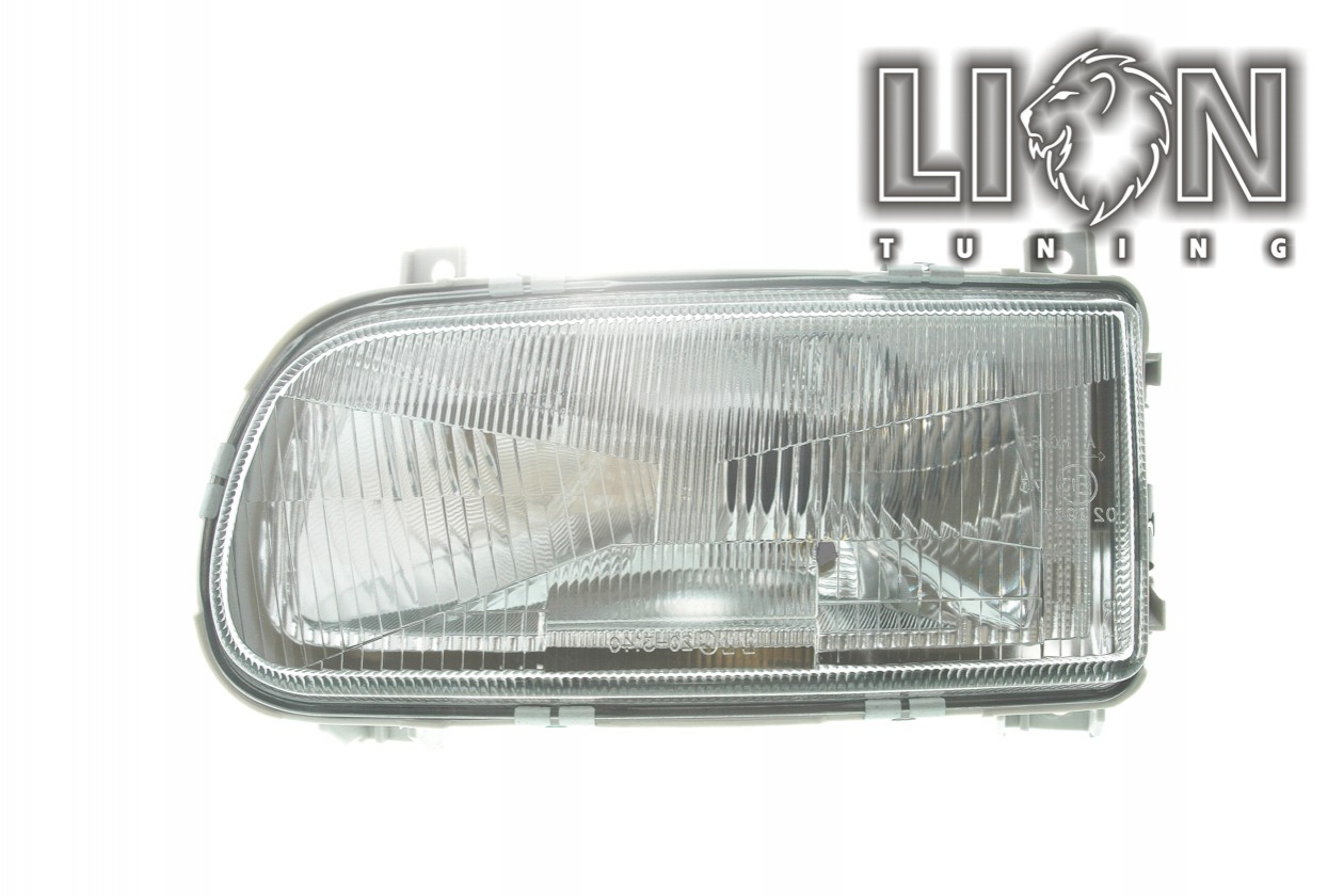 Halogen, Abblendlicht und Fernlicht H4, elektrisch verstellbar - Stellmotor wird vom Original übernommen, inkl. Verschlusskappe und Lampenträger, ohne Leuchtmittel, Standard Ausführung, Eintragungsfrei / mit E-Prüfzeichen