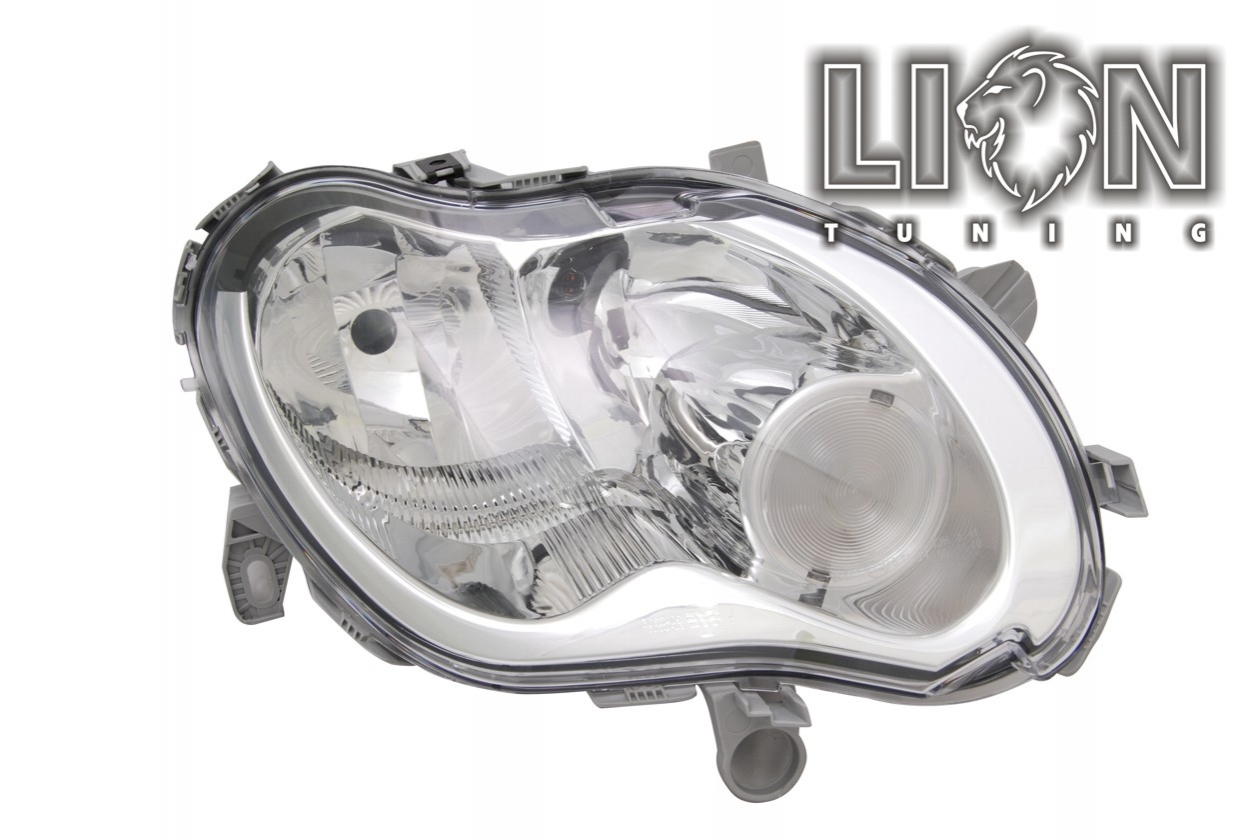 Halogen, Abblendlicht H7 / Fernlicht H1, elektrisch verstellbar - Stellmotor integriert, inkl. Verschlusskappe und Lampenträger, ohne Leuchtmittel, Standard Ausführung, Eintragungsfrei / mit E-Prüfzeichen