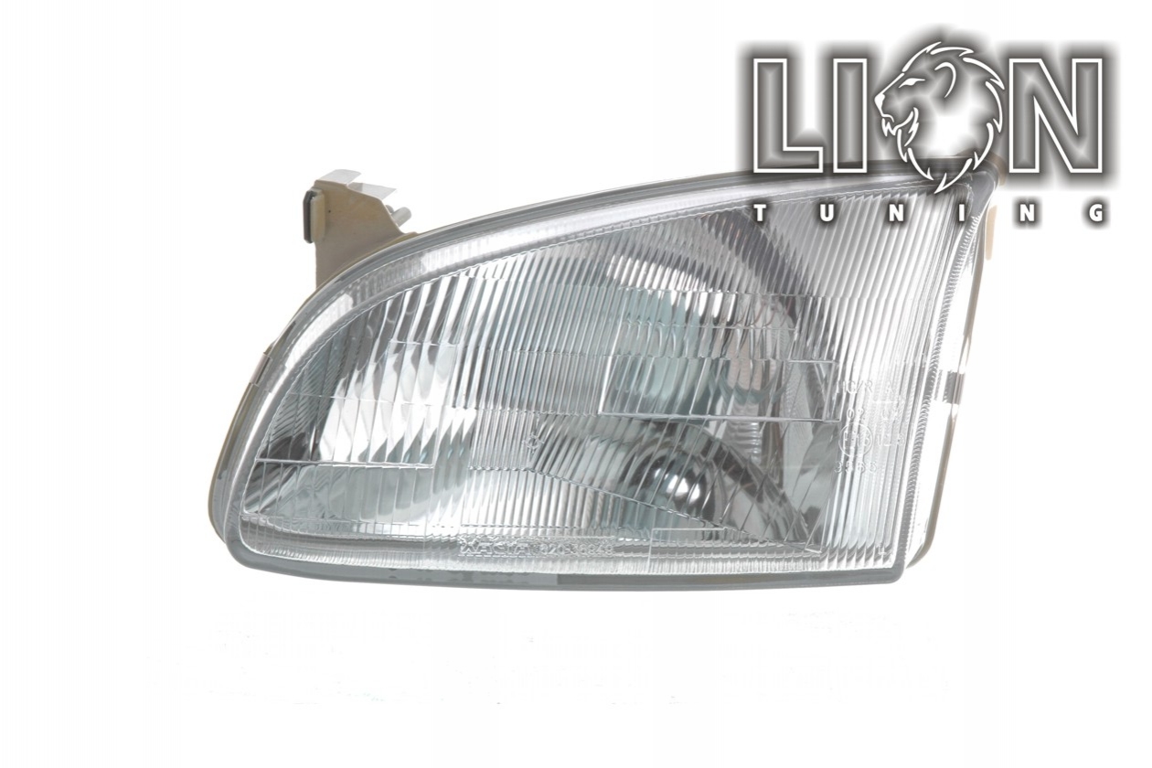 Halogen, Abblendlicht und Fernlicht H4, elektrisch verstellbar - Stellmotor wird vom Original übernommen, inkl. Verschlusskappe und Lampenträger (PL), ohne Leuchtmittel, Standard Ausführung, Eintragungsfrei / mit E-Prüfzeichen