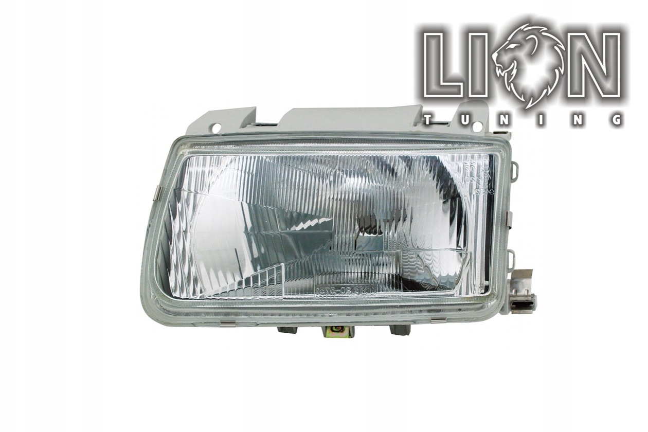 Halogen, Abblendlicht und Fernlicht H4, elektrisch verstellbar - Stellmotor integriert, inkl. Verschlusskappe und Lampenträger (PL), ohne Leuchtmittel, Eintragungsfrei / mit E-Prüfzeichen