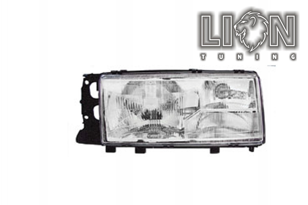 Halogen, mit Nebelscheinwerfer, Abblendlicht H4 / Fernlicht H3 / Nebelscheinwerfer H3, manuell verstellbar, inkl. Verschlusskappe und Lampenträger (PL), ohne Leuchtmittel, Standard Ausführung, Eintragungsfrei / mit E-Prüfzeichen