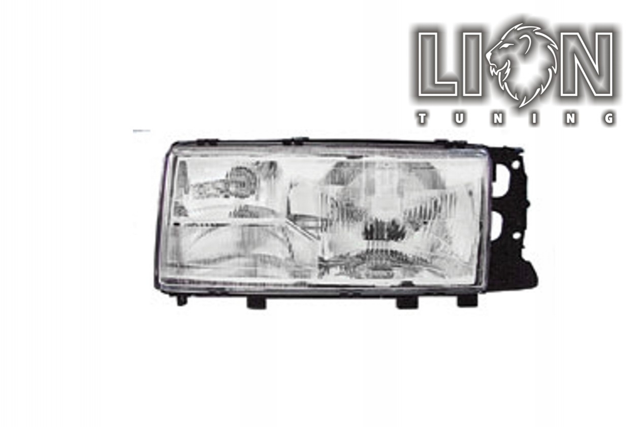 Halogen, mit Nebelscheinwerfer, Abblendlicht H4 / Fernlicht H3 / Nebelscheinwerfer H3, manuell verstellbar, inkl. Verschlusskappe und Lampenträger (PL), ohne Leuchtmittel, Standard Ausführung, Eintragungsfrei / mit E-Prüfzeichen