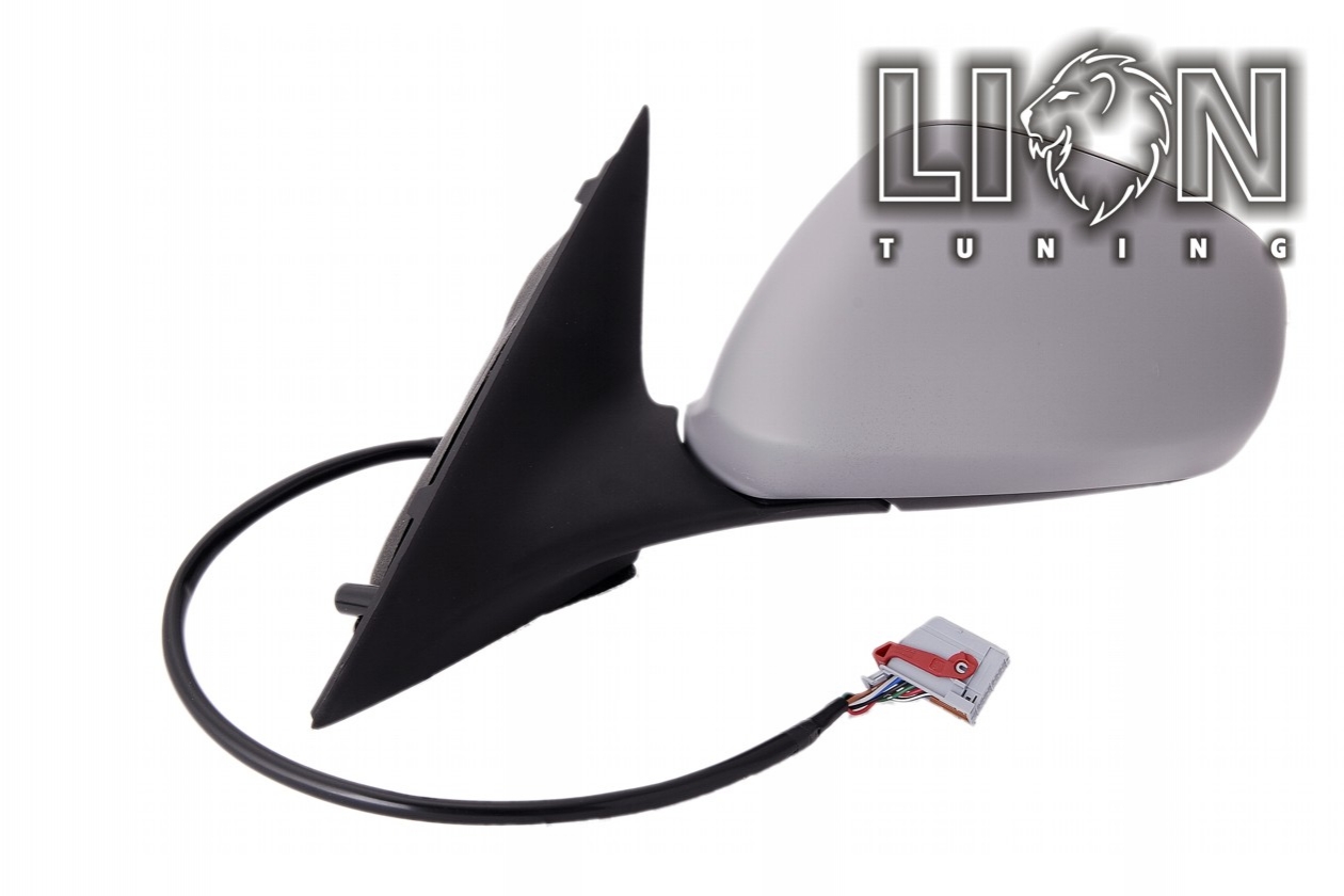 Beheizbar, mit Temperatur Sensor, Elektrisch einklappbar, Elektrisch, grau, grundiert, blau asphärisch, Eintragungsfrei / keine Eintragung nötig