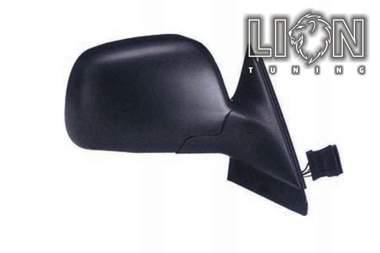 Beheizbar, Elektrisch, schwarz, kleines Spiegelgehäuse, blau convex, Eintragungsfrei / keine Eintragung nötig