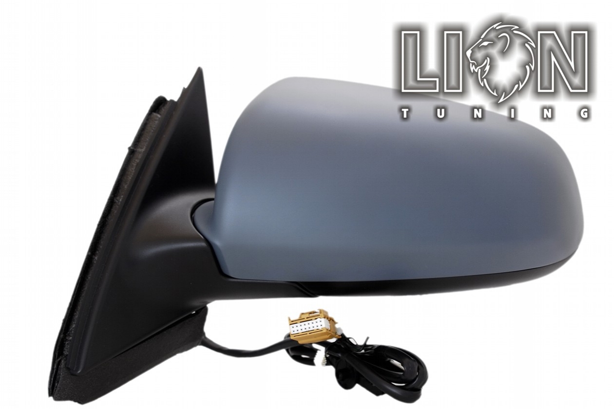 Beheizbar, mit Memory System, Elektrisch einklappbar, Elektrisch, grau, grundiert, asphärisch, Eintragungsfrei / keine Eintragung nötig