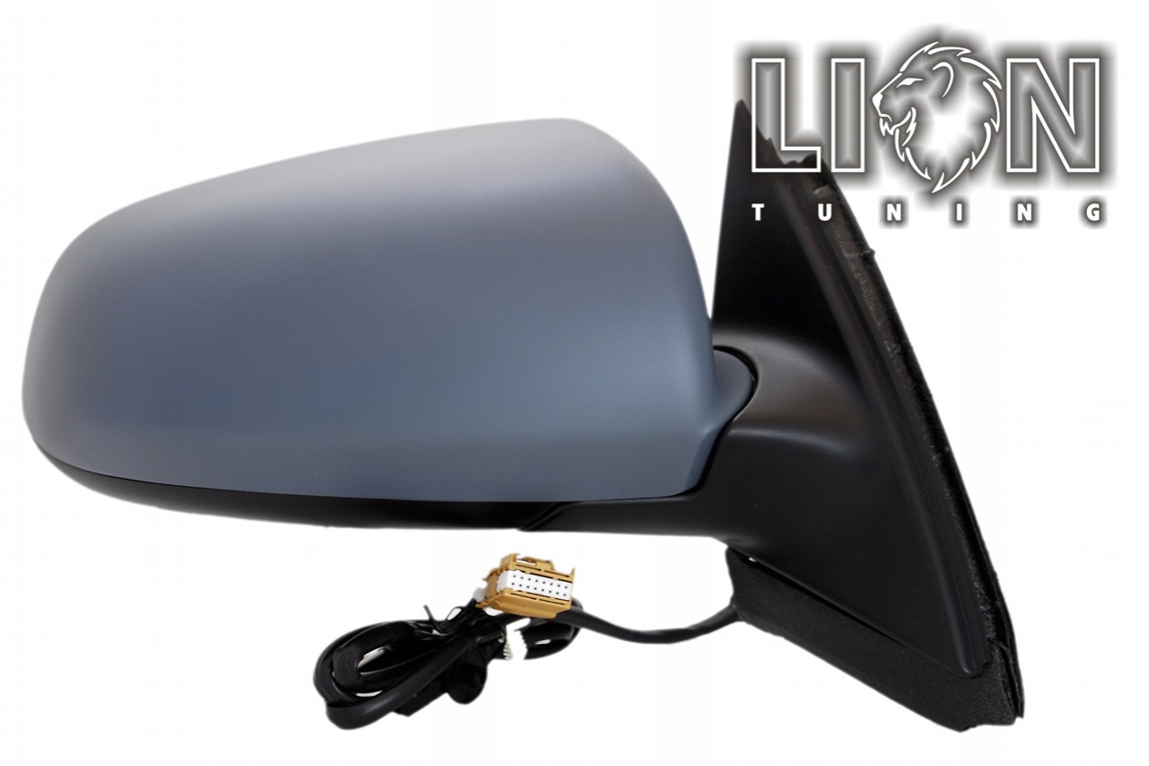 Beheizbar, mit Memory System, Elektrisch einklappbar, Elektrisch, grau, grundiert, asphärisch, Eintragungsfrei / keine Eintragung nötig