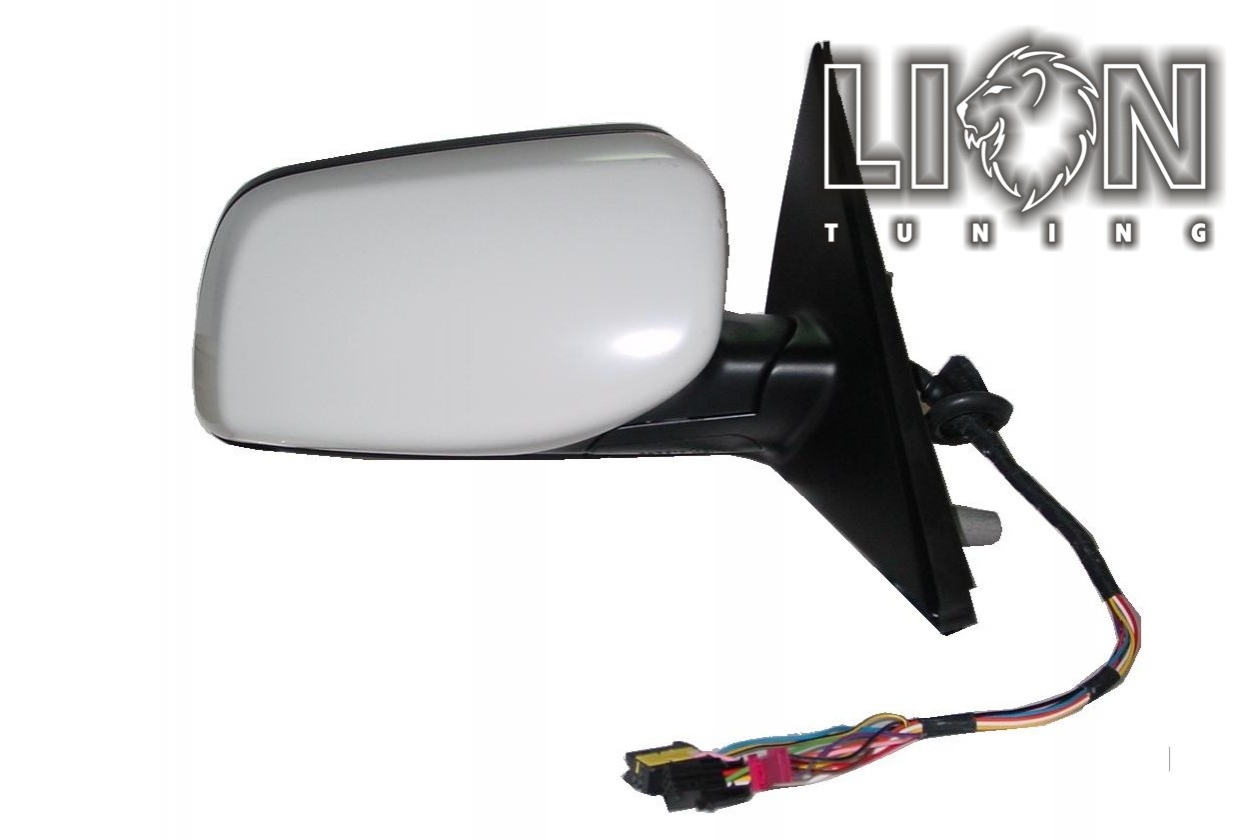 Beheizbar, Elektrisch einklappbar, Elektrisch, grau, grundiert, blau asphärisch, Eintragungsfrei / keine Eintragung nötig