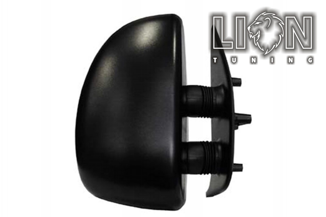 Beheizbar, Elektrisch, schwarz, kurzer Spiegelarm / 80mm, convex, Eintragungsfrei / keine Eintragung nötig