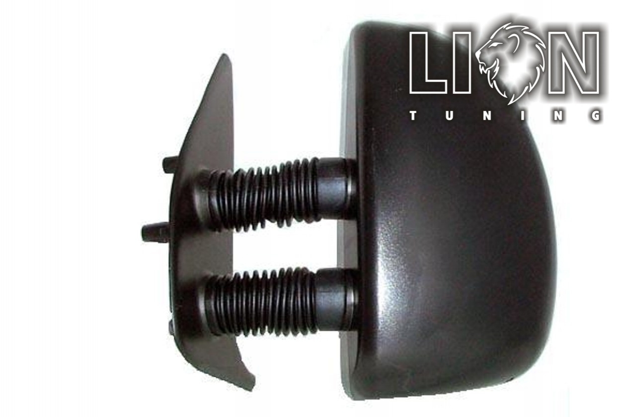 Mechanisch, schwarz, langer Spiegelarm / 130mm, convex, Eintragungsfrei / keine Eintragung nötig