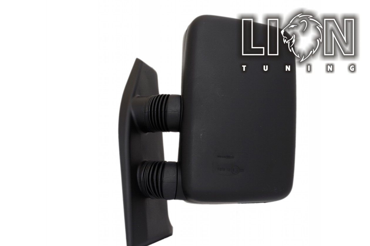 Mechanisch, schwarz, kurzer Spiegelarm / 80mm, convex, Eintragungsfrei / keine Eintragung nötig